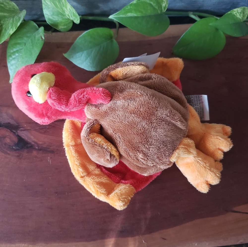 Ty Pluffie Beanie Baby Gobble the Turkey NEW 9 inch - Picture 11 of 11